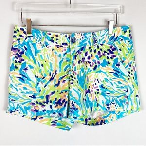 LILLY PULITZER CALLAHAN SEA SOIRÉE SHORTS BLUE SIZE 6